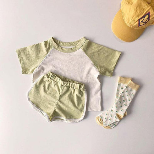Summer Sportswear Two Piece Short Sleeve T-shirt
